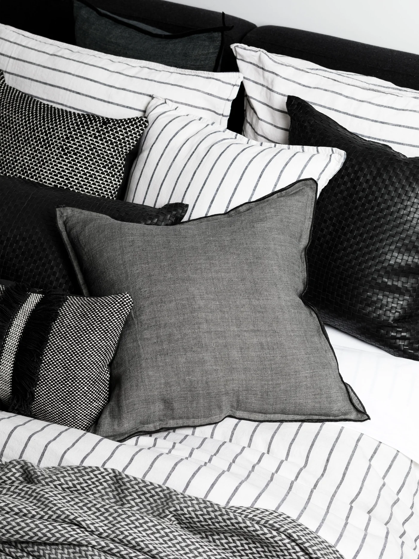 Loft Linen & Cotton Duvet Cover Set (King) - Graphite