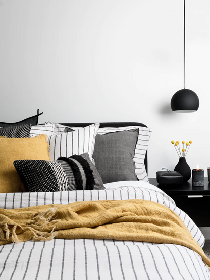 Loft Linen & Cotton Duvet Cover Set (Queen) - Graphite