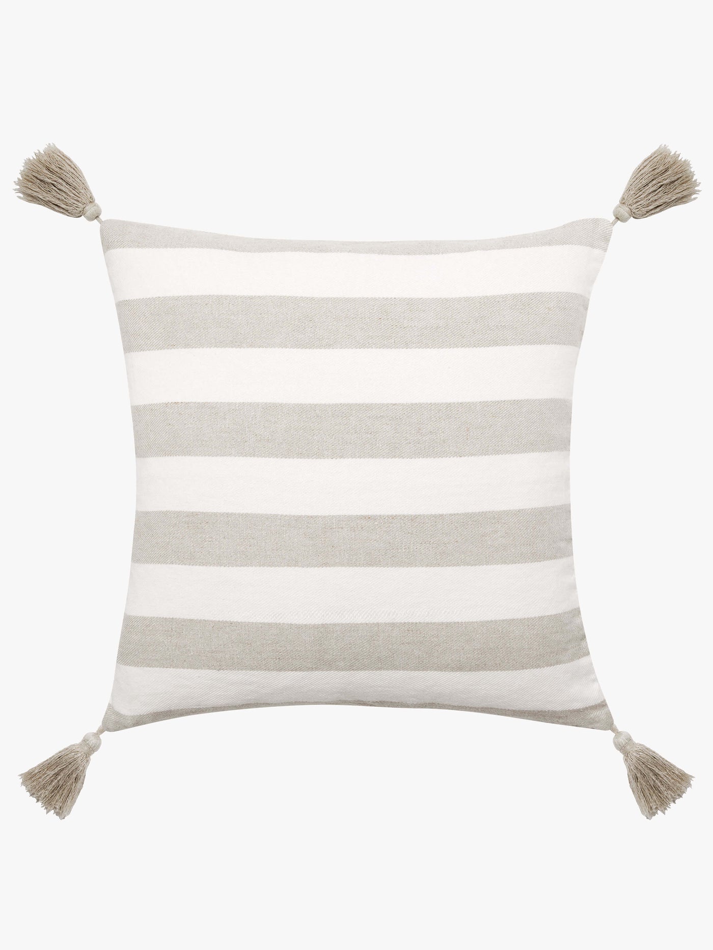 Ravello Cushion - Natural/White Stripe