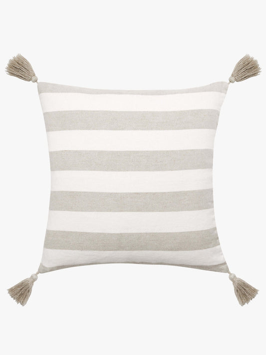 Ravello Cushion - Natural/White Stripe