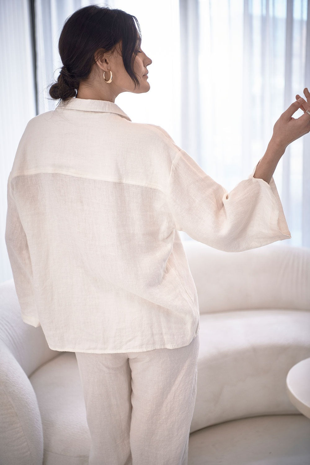 Fundamental Linen Shirt  -  Off White