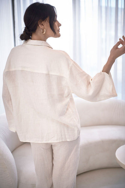 Fundamental Linen Shirt  -  Off White
