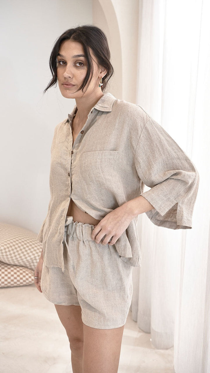Fundamental Linen Shirt  -  Natural