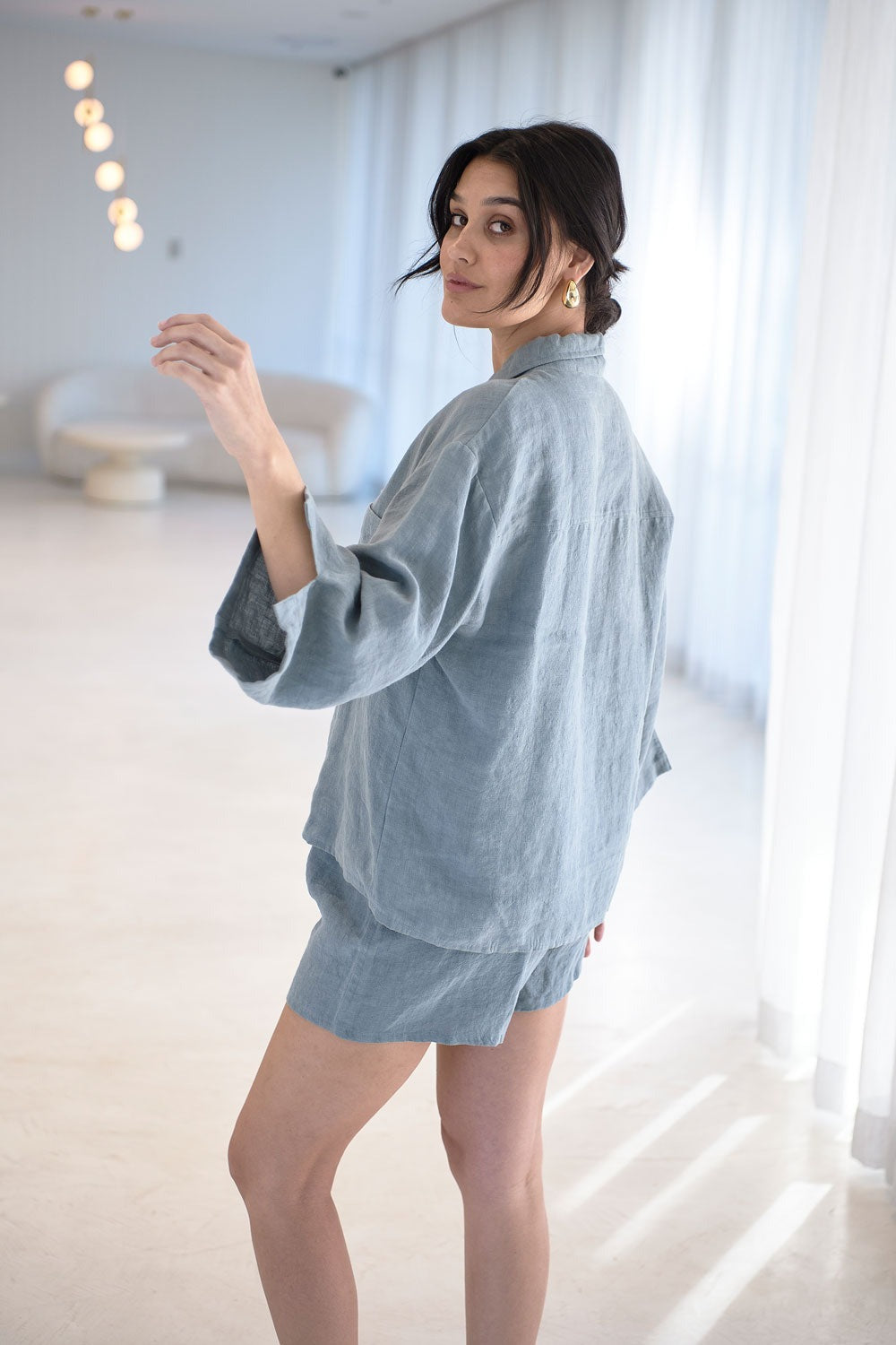 Fundamental Linen Shirt  -  Blue