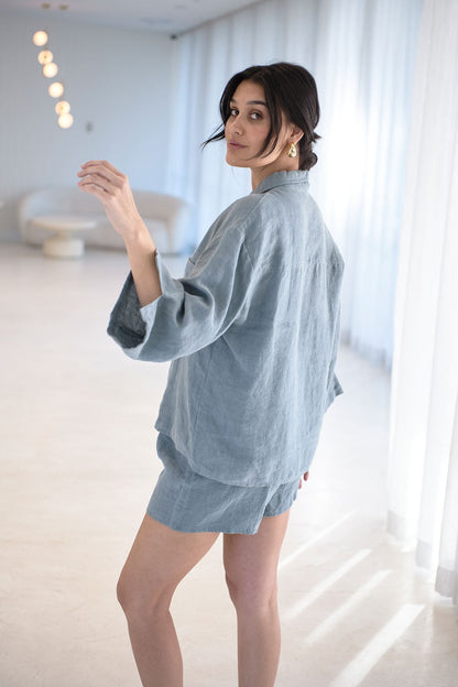 Fundamental Linen Shirt  -  Blue