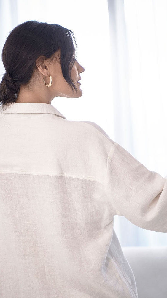 Fundamental Linen Shirt  -  Off White