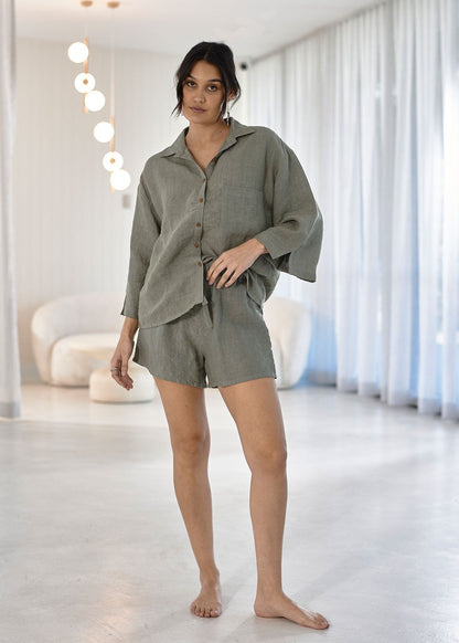 Fundamental Linen Shirt - Pistachio