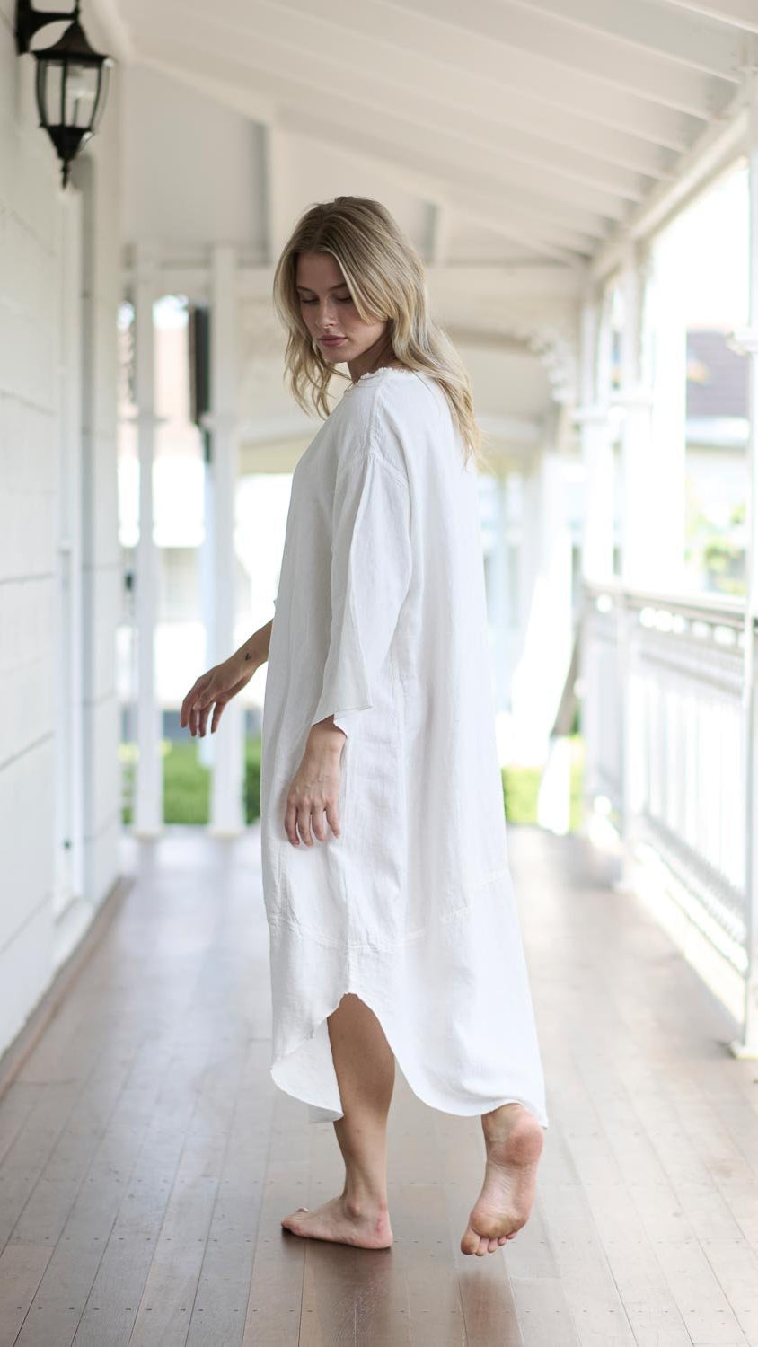 Malle Linen Dress - Off White