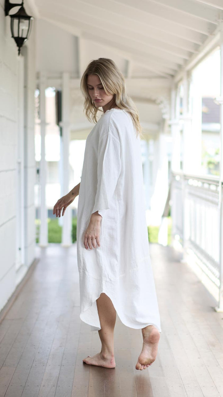 Malle Linen Dress - Off White