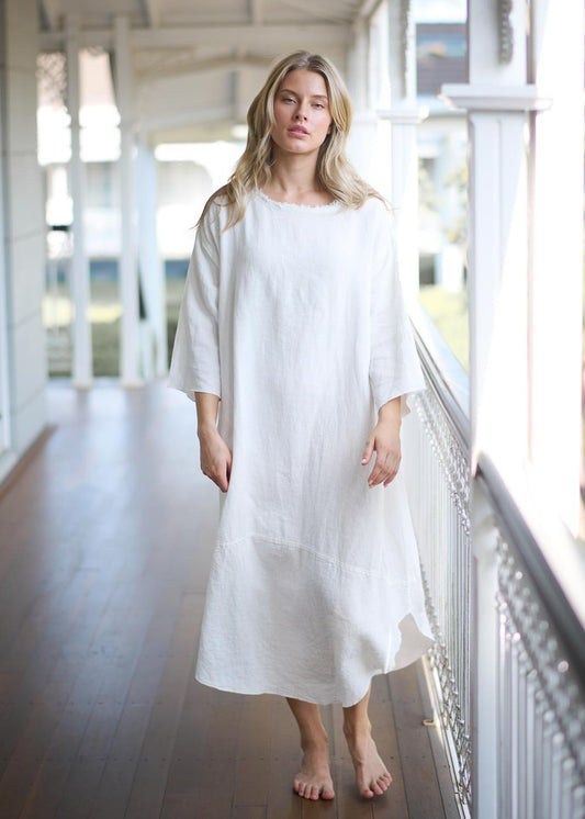 Malle Linen Dress - Off White