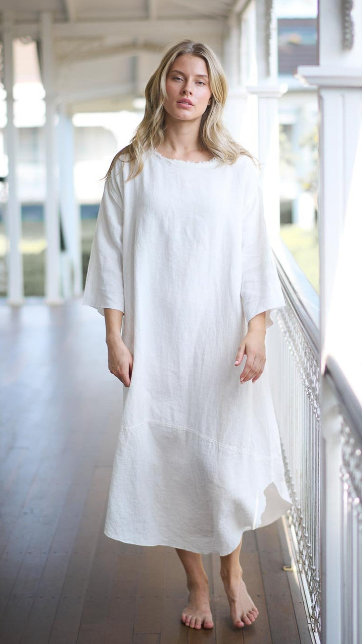 Malle Linen Dress - Off White