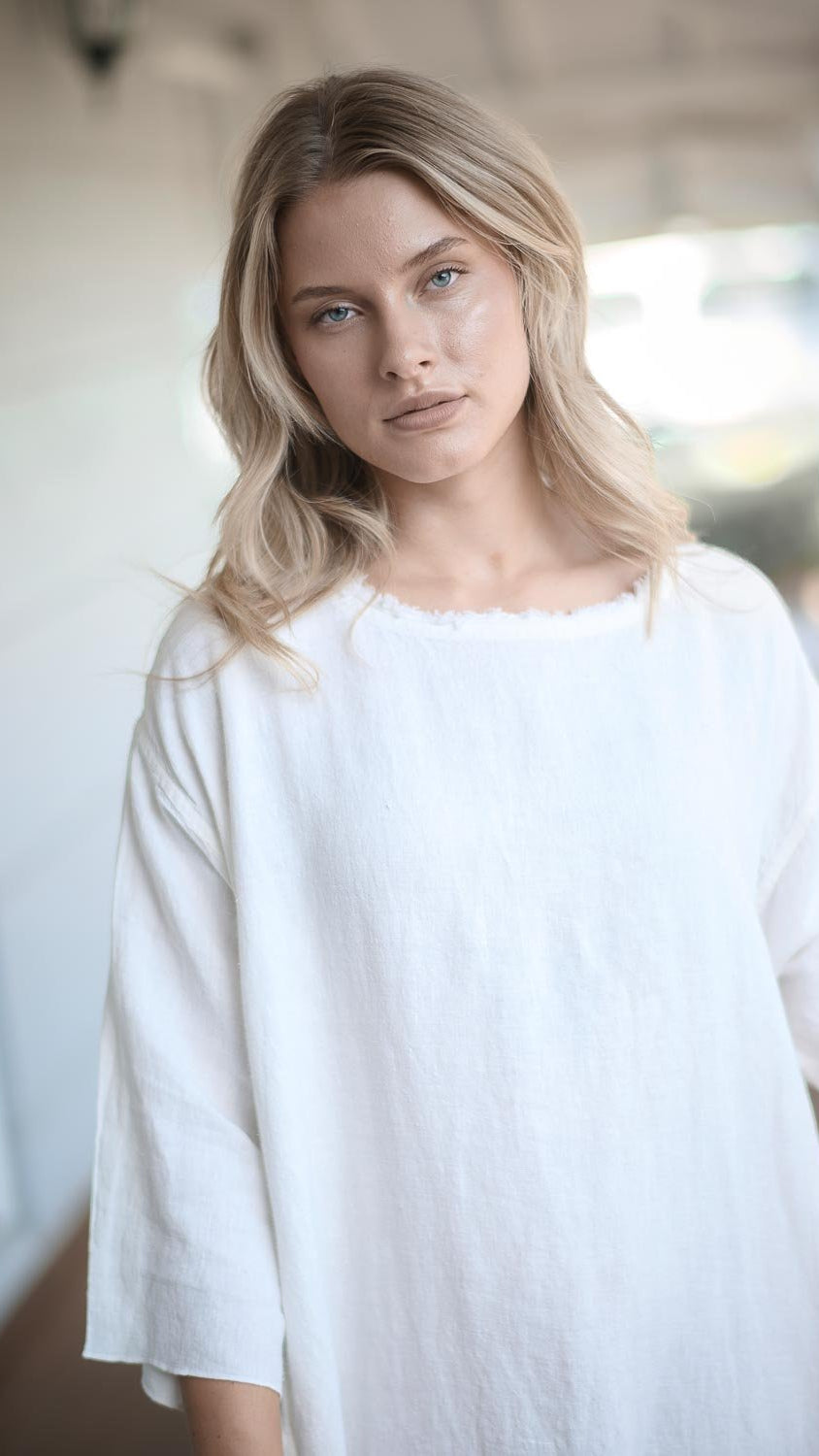 Malle Linen Dress - Off White
