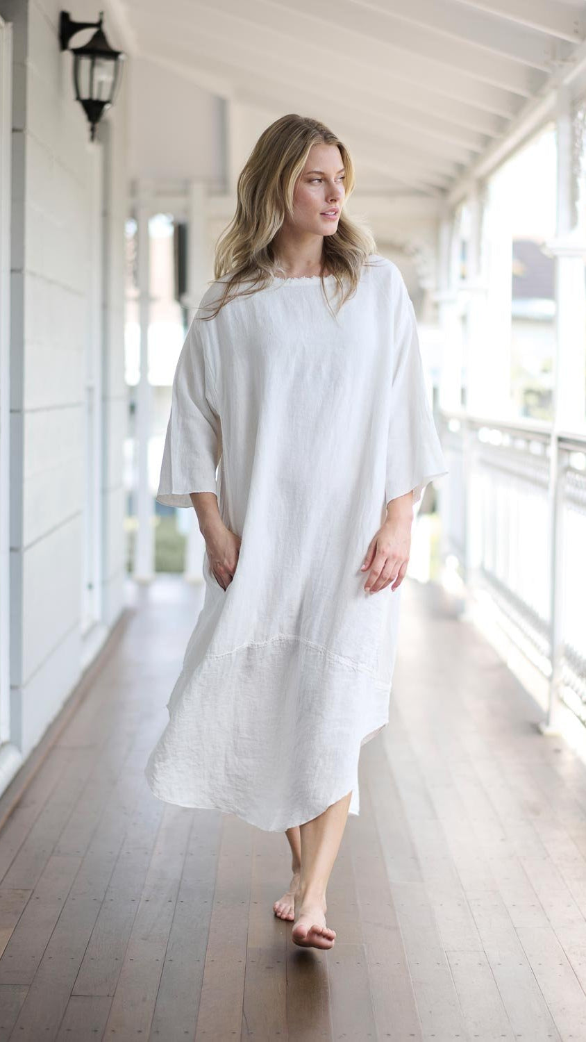 Malle Linen Dress - Off White