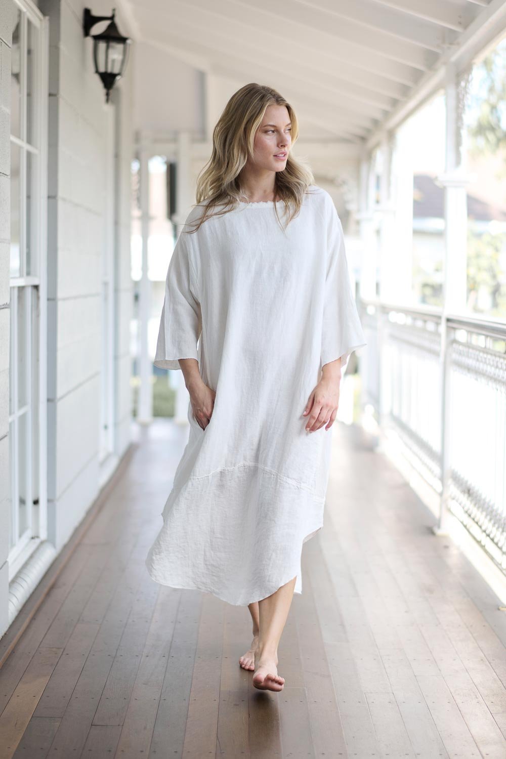 Malle Linen Dress - Off White