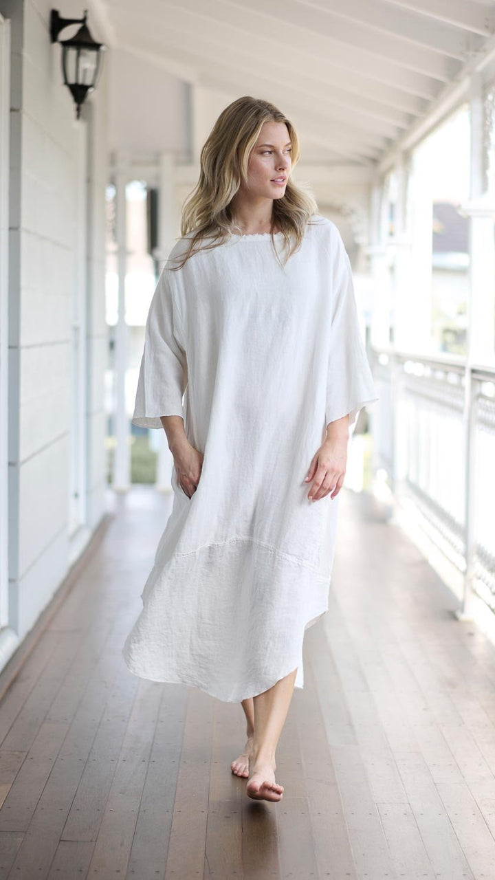Malle Linen Dress - Off White