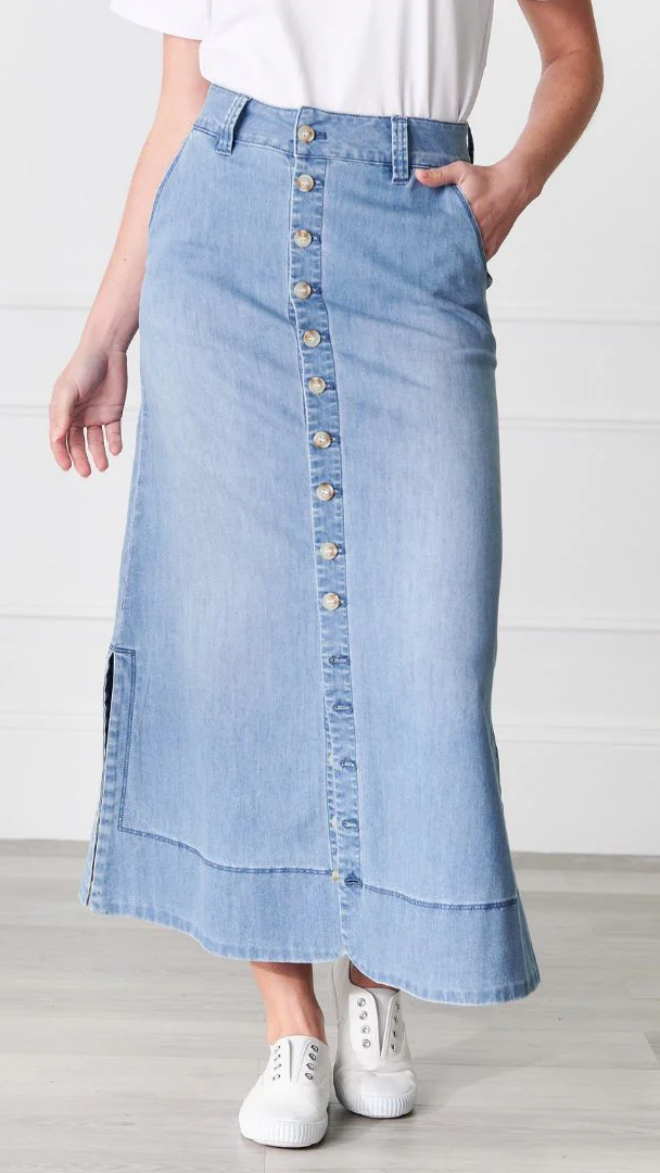 Goldie Summer Wash Denim Skirt