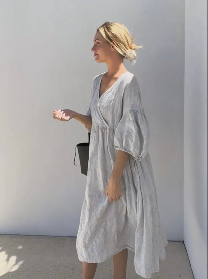 Harp Midi Dress - Beach Stripe