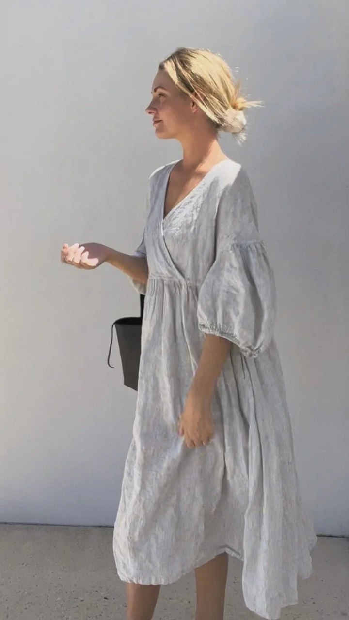 Harp Midi Dress - Beach Stripe