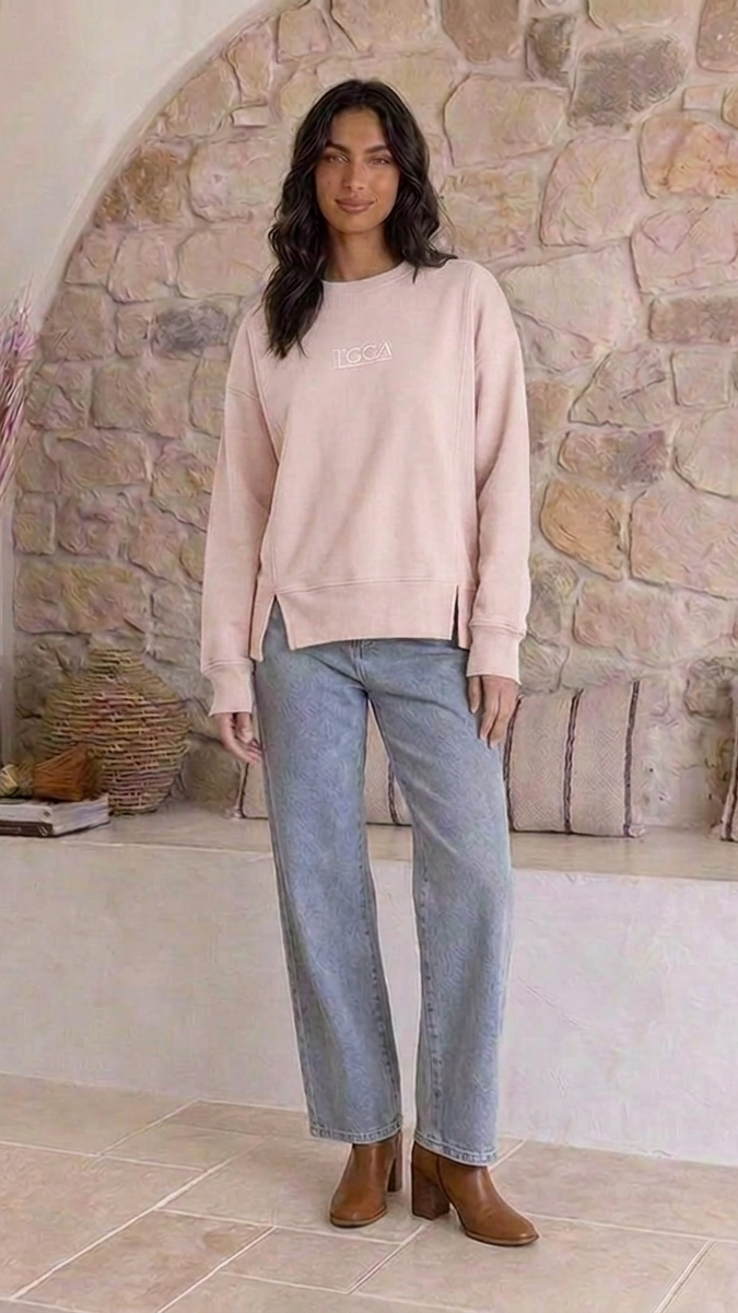 TGCA Vintage Grace Sweater - Soft Dusty Pink