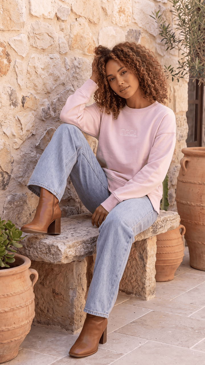 TGCA Vintage Grace Sweater - Soft Dusty Pink