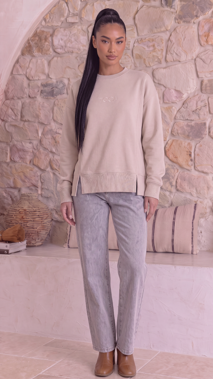 TGCA Vintage Grace Sweater - Creamy Oatmeal