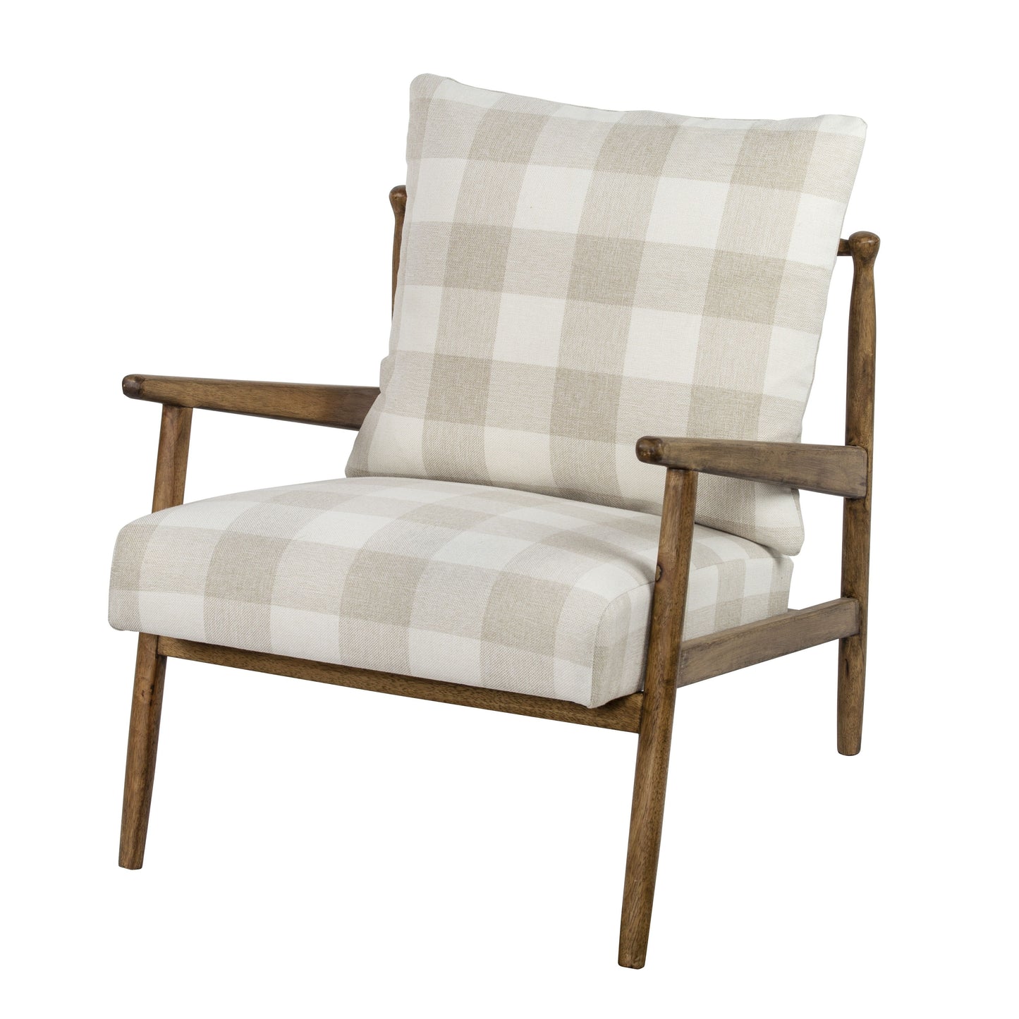 Grange Chair - White & Beige Check