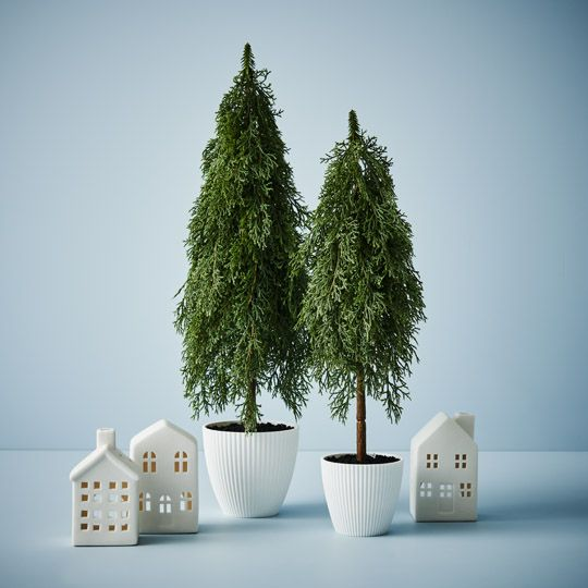 Village Candle Holder Set - White