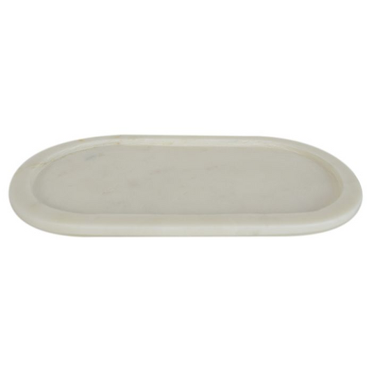 Marble Rounded Tray - White