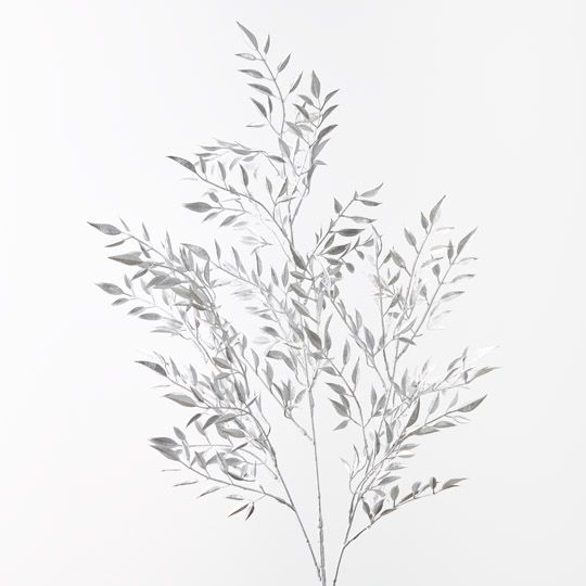 Ruscus Metallic Spray - Silver