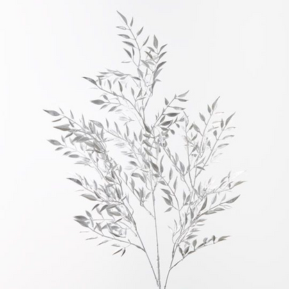 Ruscus Metallic Spray - Silver