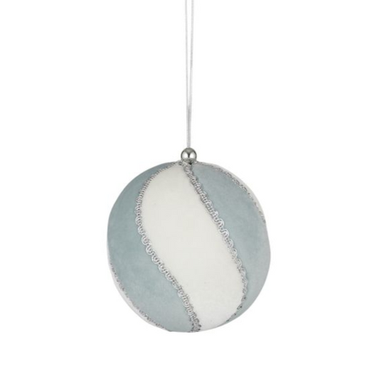 Poly/Foam Bauble - Blue/White