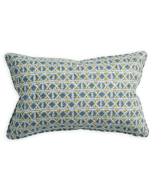 Ishtar Moss Azure Rectangle Cushion