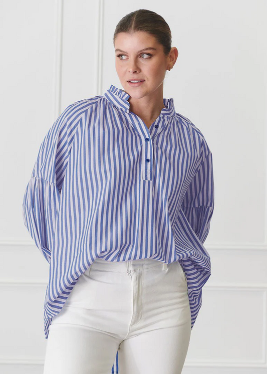 Kell Stripe Shirt - Blue