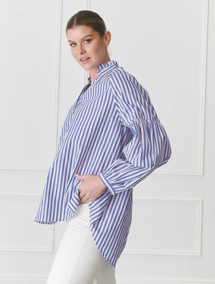 Kell Stripe Shirt - Blue