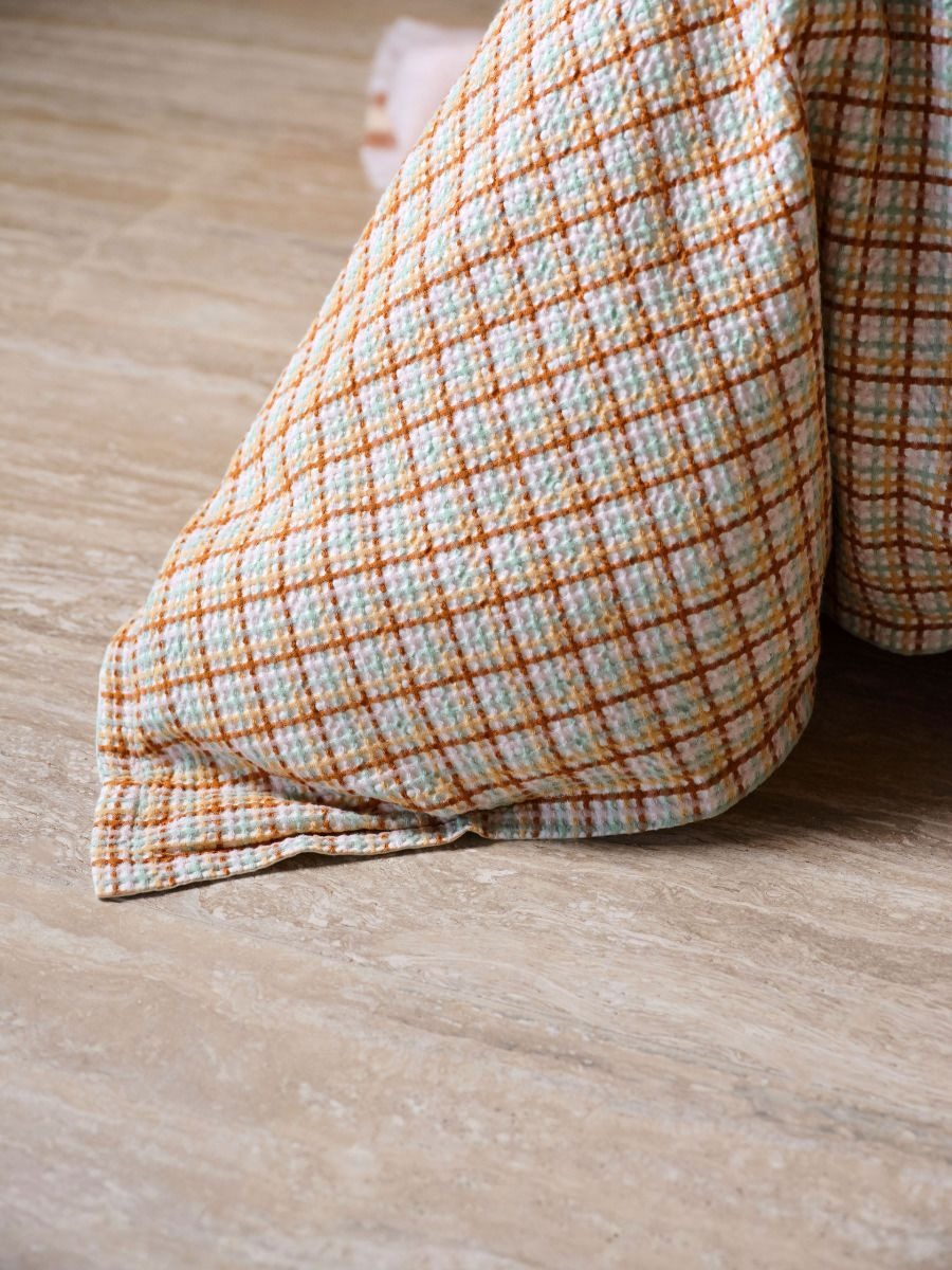 Highland Quilt Cover Set (Double) - Clay