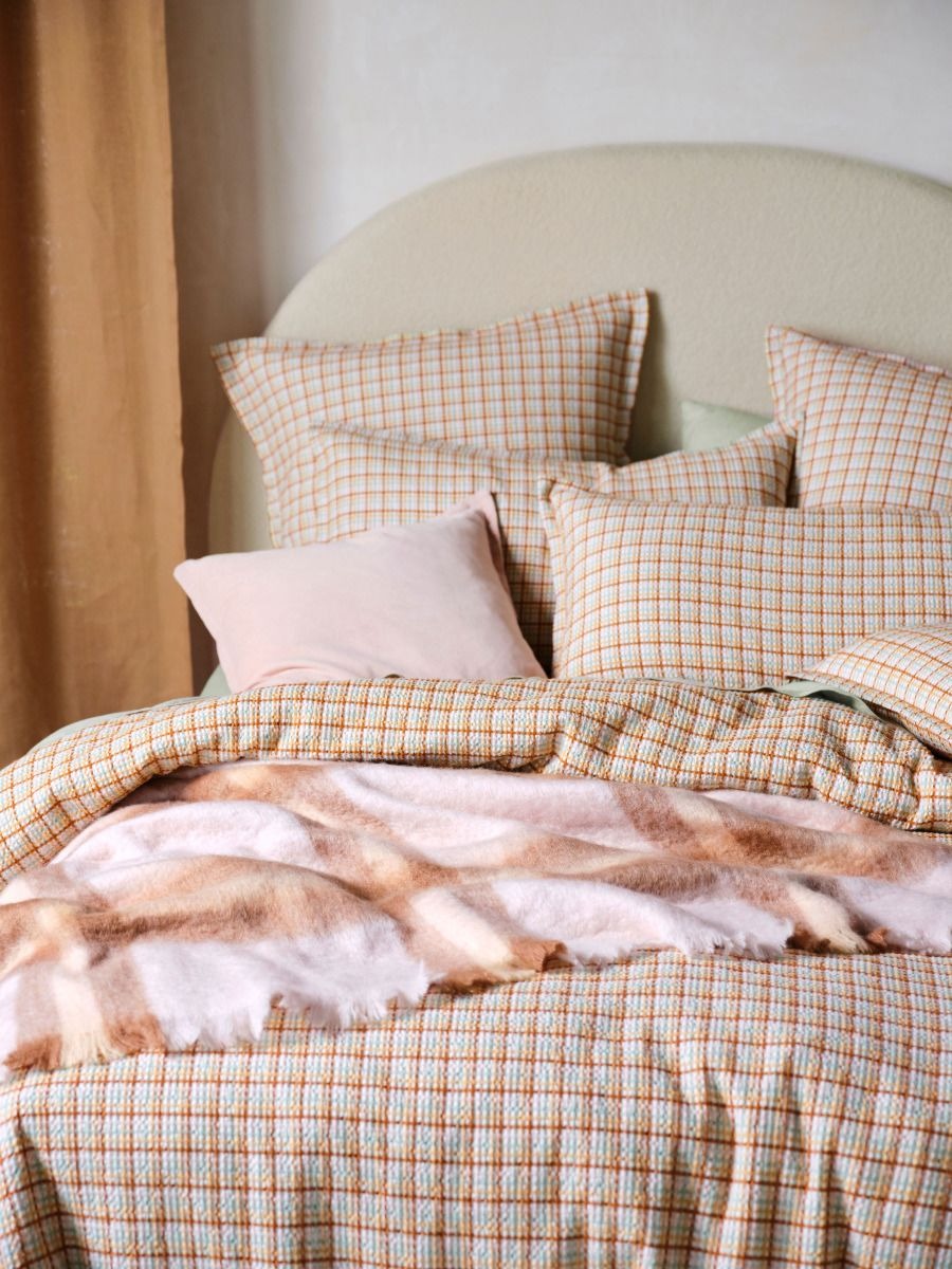 Highland Quilt Cover Set (King) - Clay
