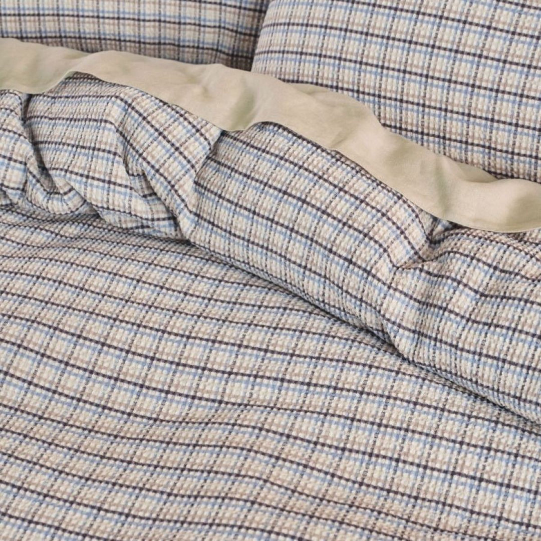 Highland Quilt Cover Set (King) - Ink