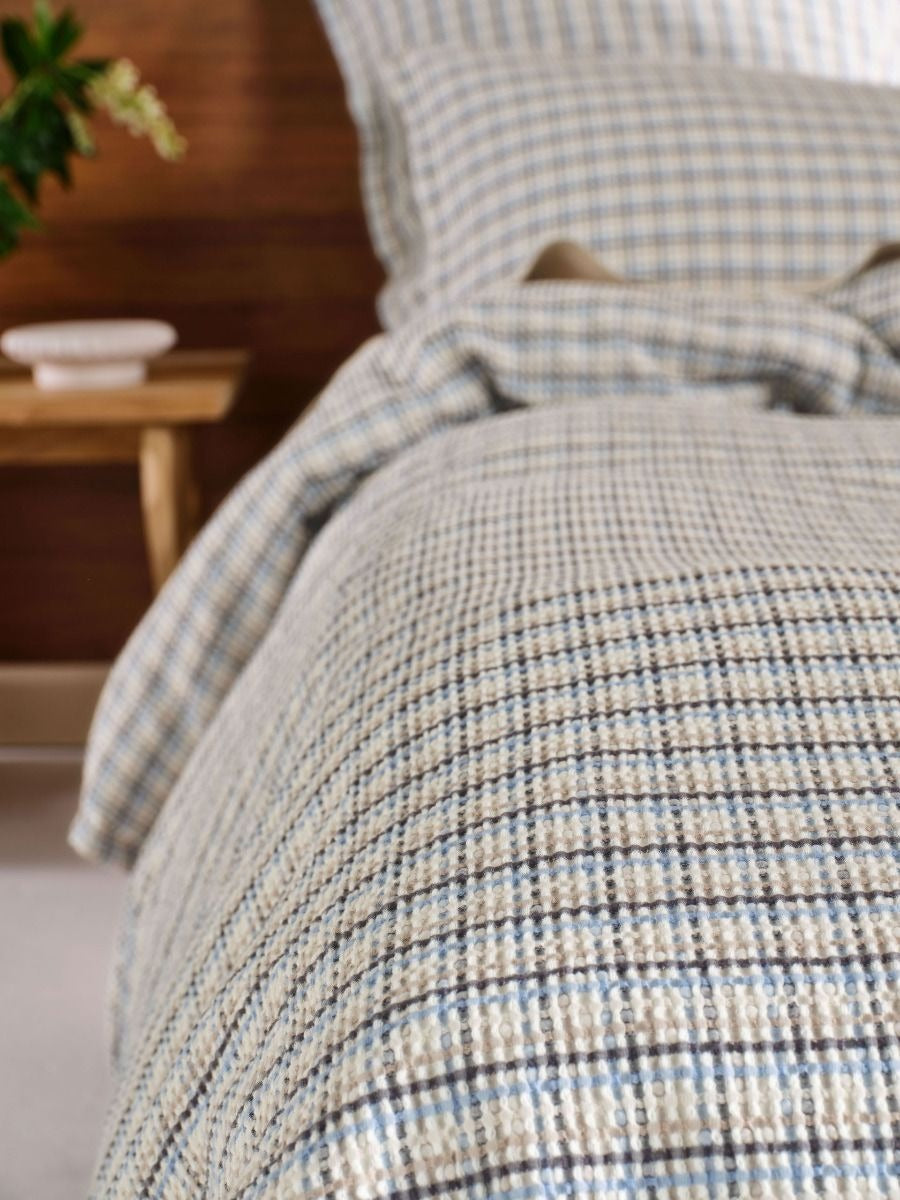Highland Quilt Cover Set (Double) - Ink