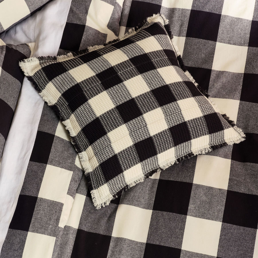 Wren Quilt Cover Set (Single) - Black