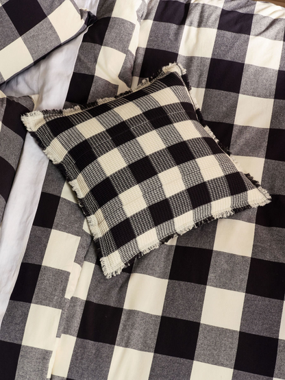 Wren Quilt Cover Set (Single) - Black