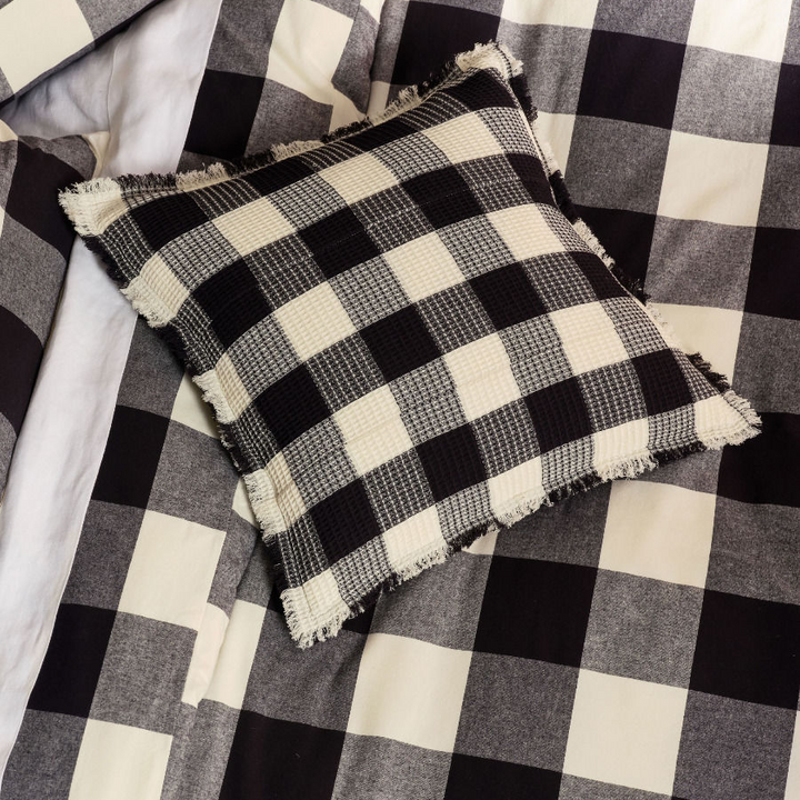 Wren Quilt Cover Set (Single) - Black