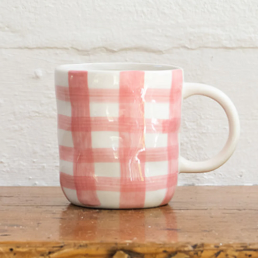 Mug - Rose Pink Gingham