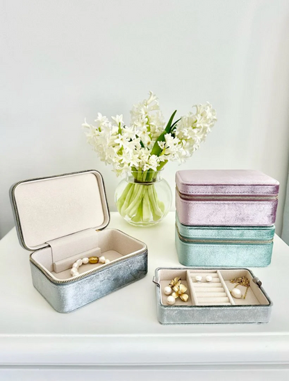 Rectangle Jewellery Case - Silver