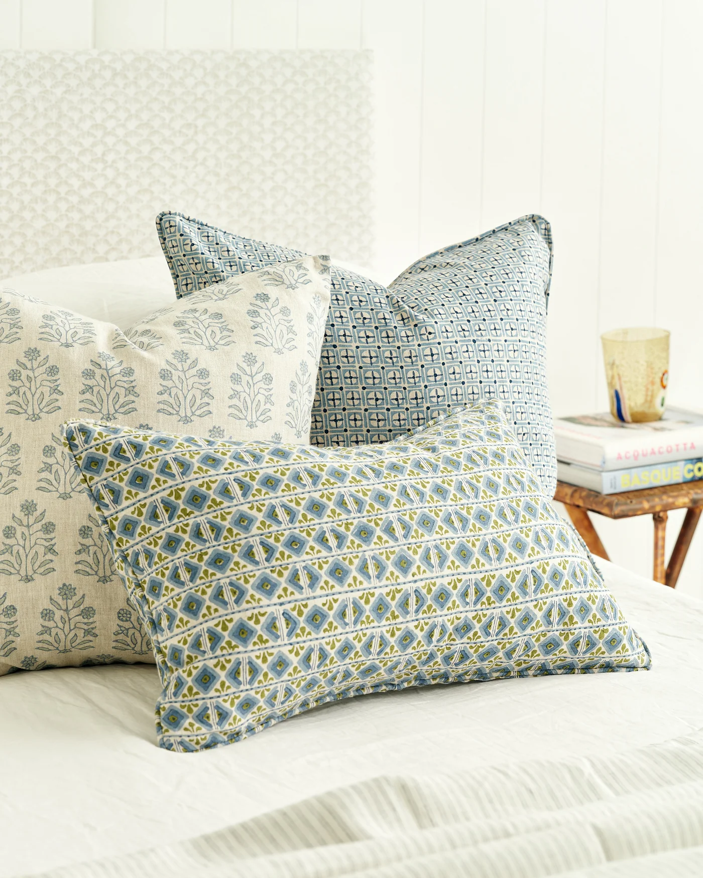 Ishtar Moss Azure Rectangle Cushion