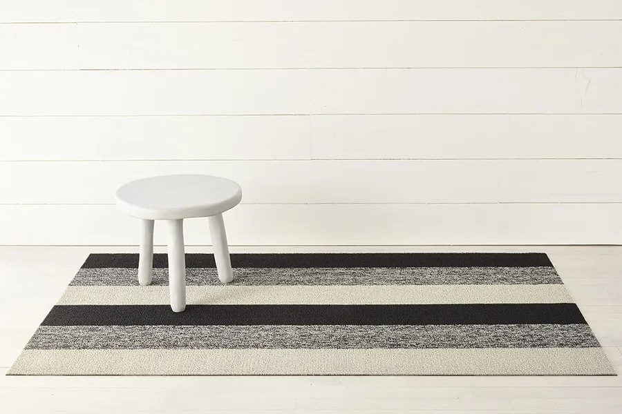 Marbled Stripe Doormat - Salt & Pepper