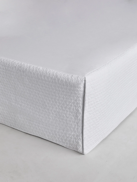 Pure Cotton Valance (Queen) - Aspen White
