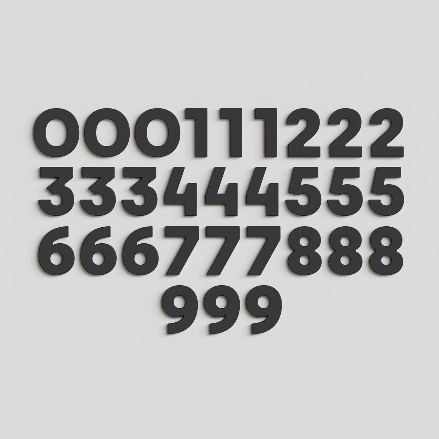 Strong Number Magnets - Black
