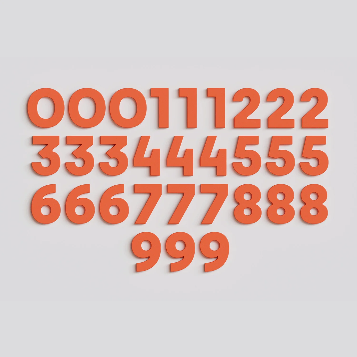 Strong Number Magnets - Cherry