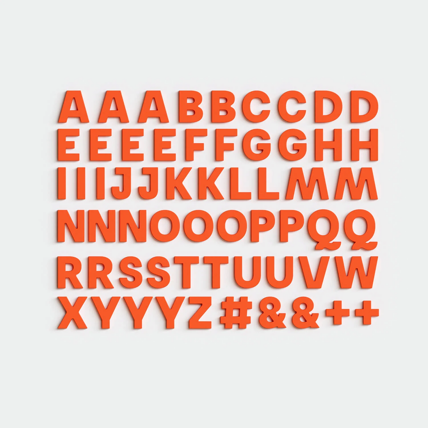 Strong Alphabet Magnets - Cherry