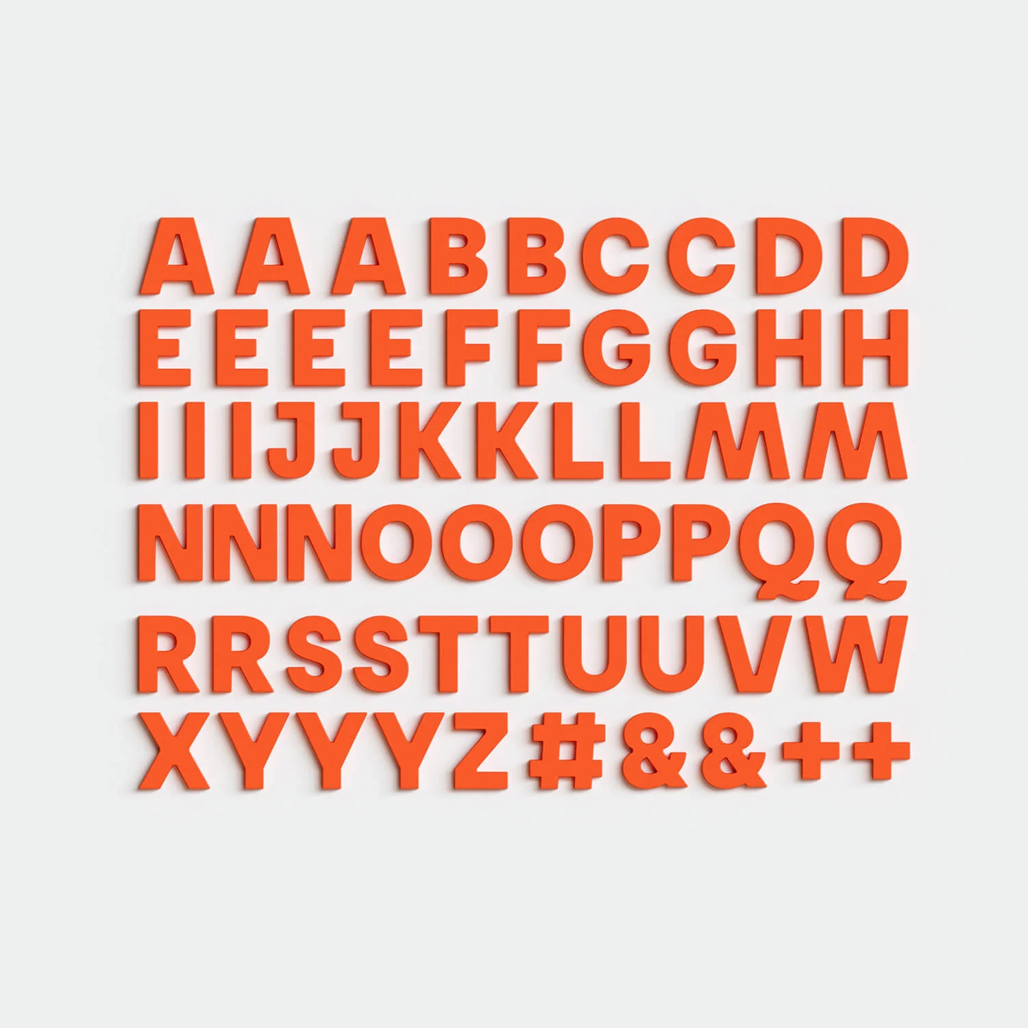Strong Alphabet Magnets - Cherry